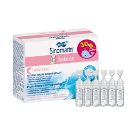 SINOMARIN Sinomarin Βabies Hypertonic, 100% Φυσικό Υπέρτονο Διάλυμα Θαλασσινού Νερού - 30+6 αμπούλες x 5ml