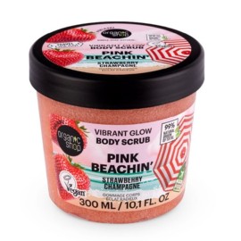 NATURA SIBERICA Organic Shop Body Scrub Pink Beachin, Scrub Σώματος με Φράουλα -300ml