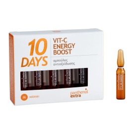 PANTHENOL EXTRA 10 Days Vit-C Energy Boost, Αμπούλες Αντιοξείδωσης - 10x2ml