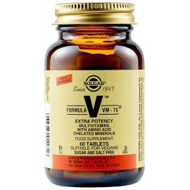 SOLGAR Formula VM - 75, Πολυβιταμίνη με Υδατικές Επιστρώσεις - 60tabs