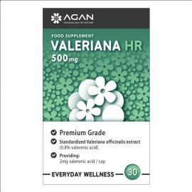 AGAN Valerianna HR 500mg, Συμπλήρωμα Διατροφής με Εκχύλισμα Βαλεριάνας - 30caps