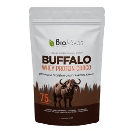 BIOLOGOS Buffalo Whey Protein Choco, Βουβαλίσια Πρωτεΐνη Ορού Γάλακτος με Κακάο -500g