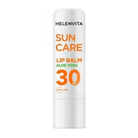 HELENVITA Sun Care Aloe Vera Spf30 Lip Balm, Ενυδατικό Βάλσαμο Χειλιών Υψηλής Αντηλιακής Προστασίας -4.4g