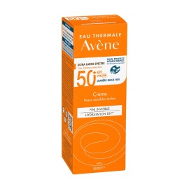 AVENE Soins Solaires Creme TriAsorB SPF50+, Αντηλιακή Κρέμα Προσώπου για Ξηρό Δέρμα - 50ml