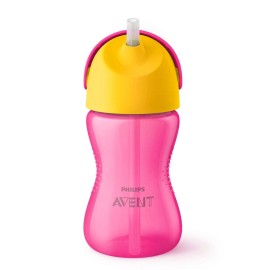 PHILIPS AVENT Κύπελλο με Καλαμάκι Φούξια 300ml 12m+, SCF798/02