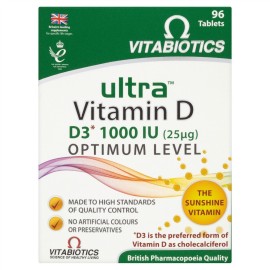 VITABIOTICS Ultra D3 1000IU (25μg) - 96tabs