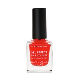 KORRES Gel Effect Nail Colour No45 Coral, Βερνίκι Νυχιών με Αμυγδαλέλαιο - 11ml