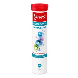 LANES Electrolytes, Ηλεκτρολύτες & Βιταμίνες B, C, E Γεύση Πορτοκάλι - 20αναβρ. δισκία