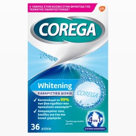 COREGA Whitening, Καθαριστικά Δισκία Οδοντοστοιχιών  - 36tabs