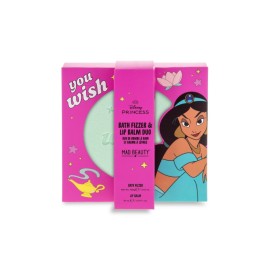 MAD BEAUTY Princess Bath Fizzer & Lip Balm Duo, Jasmine, Άλατα Μπάνιου 100gr & Περιποίηση Χειλιών - 10ml