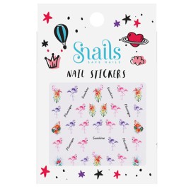 SNAILS Nail Stickers Flamingos, Αυτοκόλλητα Νυχιών