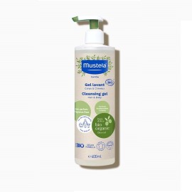 MUSTELA Organic Certified Cleansing Gel Hair & Body, Βιολογικά Πιστοποιημένο Τζελ καθαρισμού για Μαλλιά & Σώμα με Βιολογικό Ελαιόλαδο - 400ml