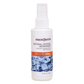 MACROVITA Natural Crystal Deodorant Spray, Φυσικός Αποσμητικός Κρύσταλλος με Ελκυστικό Άρωμα Λουλουδιών -100ml