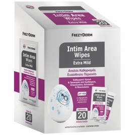 FREZYDERM Intim Area Wipes, Mαντηλάκια Kαθαρισμού της Ευαίσθητης Περιοχής - 20τεμ