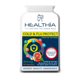 HEALTHIA Cold & Flu Protect 894mg, Φυσικό Συμπλήρωμα Διατροφής - 60caps