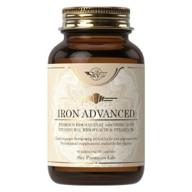 SKY PREMIUM LIFE Iron Advanced, Συμπλήρωμα Διατροφής με Σίδηρο & Βιταμίνες Β, Φολικό Οξύ & Βιταμίνη C - 60caps