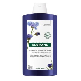 KLORANE Centauree Shampoo, Σαμπουάν με Κυανή Κενταύρια Κατά του Κιτρινίσματος των Λευκών Μαλλιών - 400ml