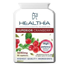HEALTHIA Superior Cranberry 5040mg, Συμπλήρωμα Διατροφής για την Προστασία του Ουροποιητικού - 90tabs