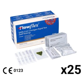 FLOWFLEX SARS- Cov-2 Antigen Rapid Test (COVID 19), Διαγνωστικό Τέστ Ρινοφαρυγγικού Επιχρίσματος για το Νέο Κορονοϊό - 25τεμ