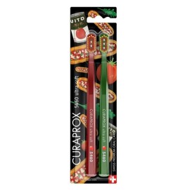 CURAPROX 5460 Ultra Soft Pizza Toothbrush Edition, Μαλακή Οδοντόβουρτσα Ενηλίκων -2τεμ