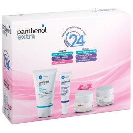 PANTHENOL EXTRA Σετ 24Ωρη Φροντίδα Ομορφιάς, Face Cleansing Gel - 150ml & Eye Cream - 25ml & Day Cream Spf15 - 50ml & Night Cream - 50ml