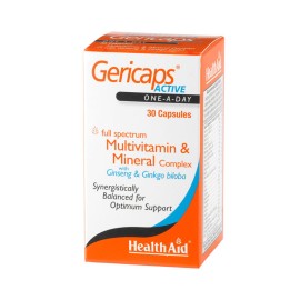HEALTH AID Gericaps Active Πολυβιταμίνη με Ginseng & Ginkgo Biloba - 30caps