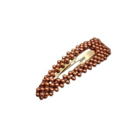 MATILDA Oversize Κλιπ Μαλλιών με Πέρλες, Μπρονζέ -1τεμ