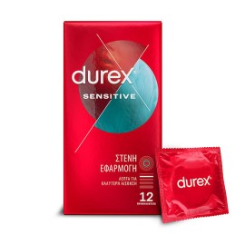 DUREX Sensitive, Λεπτά Προφυλακτικά με Στενή Εφαρμογή - 12τεμ