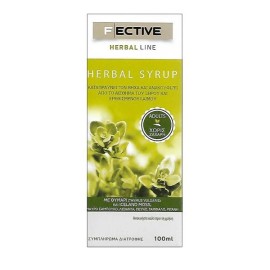 F ECTIVE Herbal Syrup, Φυτικό Σιρόπι για το Λαιμό με Θυμάρι - 150ml