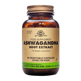 SOLGAR Ashwagandha Root Extract, Συμπλήρωμα Διατροφής Εκχύλισμα Ρίζας Ashwagandha - 60veg.caps