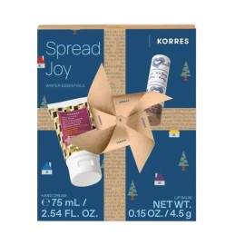 KORRES Σετ Spread Joy Winter Essentials, Κρέμα χεριών Almond Oil & Butter - 75ml & Cocoa Butter Lip Balm - 4,5gr