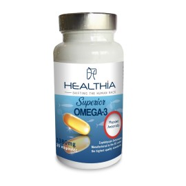 HEALTHIA Superior Omega 3 1380mg, Συμπλήρωμα Διατροφής με Ω3 Λιπαρά Οξέα - 30caps