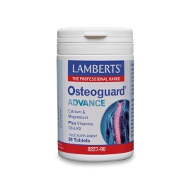 LAMBERTS Osteoguard Advance, Μοναδική Φόρμουλα με Ασβέστιο, Βιταμίνη D, Μαγνήσιο & Βιταμίνη K2 - 90tabs