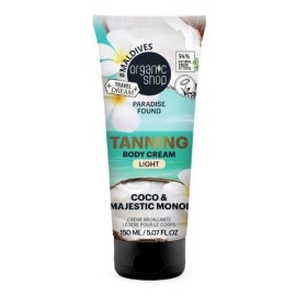 NATURA SIBERICA Organic Shop Paradise Found Coco & Majestic Monoi Tanning Body Cream, Αυτομαυριστική Κρέμα Σώματος Light -150ml