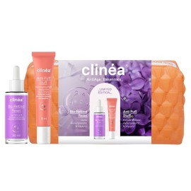 CLINEA Promo Limited Edition AntiAge Essentials/ Bio-Retinol Reset, Ορός Προσώπου -30ml, Anti Puff Stuff, Κρέμα Ματιών -15ml & ΔΩΡΟ Νεσεσέρ, 1σετ