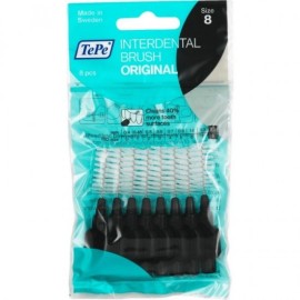 TEPE Interdental Brush, Μεσοδόντια Βουρτσάκια Μαύρα, Μέγεθος ISO: 8 (1.5 mm) - 8τεμ