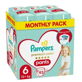 PAMPERS Premium Care Pants No 6 (15+kg) Monthly Pack - 93τεμ