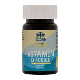 KAISER Premium Vitaminology Vitammin D3 4000IU, Βιταμίνη D3 για Υγιή Οστά - 120caps