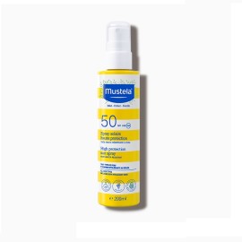 MUSTELA High Protection Sun Spray SPF50, Βρεφικό, Παιδικό Αντηλιακό Ιδανικό για Όλη την Οικογένεια - 200ml