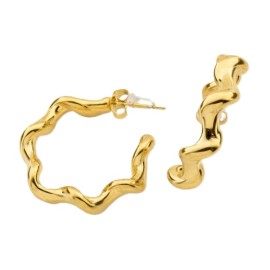 NOVITA Σκουλαρίκια “Wave Hoops”  -1 ζευγάρι