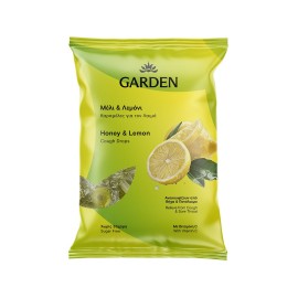 GARDEN Honey & Lemon Cough Drops, Καραμέλες για το Λαιμό, Μέλι & Λεμόνι - 60gr
