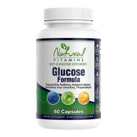 NATURAL VITAMINS Glucose Formula, Φόρμουλα Βιταμινών για την Εξισορρόπηση των Επιπέδων Γλυκόζης - 60caps