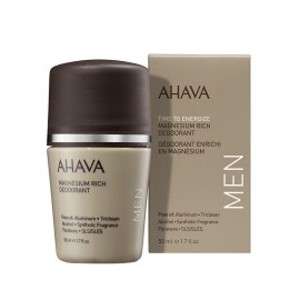 AHAVA Roll-On Mineral Deodorant for Men, Ανδρικό Απαλό Αποσμητικό - 50ml
