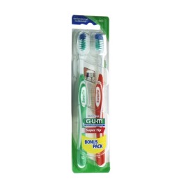 GUM Supertip Medium Compact Toothbrush, 463, Οδοντόβουρτσα - 2τεμ