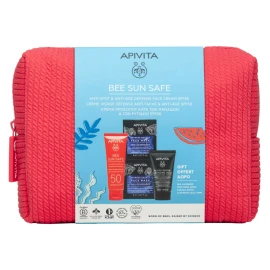APIVITA Promo Bee Sun Safe Anti Spot & Anti Age, Αντηλιακή Κρέμα Προσώπου Κατά των Πανάδων & των Ρυτίδων SPF50 - 50ml, Λεπτόρρευστη Kρέμα Προσώπου - 50ml & ΔΩΡΟ mini Μαύρο Gel Καθαρισμού - 50ml + Μάσκα Προσώπου Θαλάσσια Λεβάντα 2x8ml