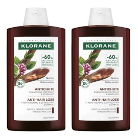 KLORAN Quinine Shampoo -50% στο 2ο Προϊόν, Σαμπουάν για Ενδυνάμωση -Τριχόπτωση με Κινίνη, 2x400ml