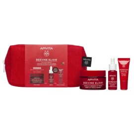 APIVITA Promo Beevine Elixir/ Rich Cream, Αντιρυτιδική Κρέμα Πλούσιας Υφής -50ml & ΔΩΡΟ Lift Serum, Ορός Σύσφιξης -10ml & Eye & Lip Cream, Αντιρυτιδική Κρέμα -5ml & Νεσεσέρ, 1σετ