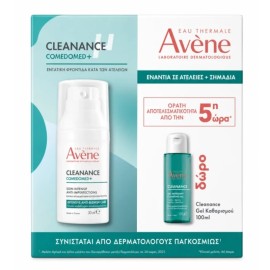 AVENE Promo Cleanance Comedomed, Λεπτόρρευστη Κρέμα για Δέρμα με Τάση Ακμής -30ml & ΔΩΡΟ Cleanance Cleansing Gel -100ml, 1σετ