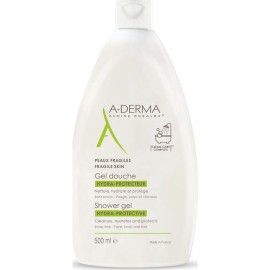 A-DERMA Hydra-Protective Shower Gel, Απαλό Τζελ Καθαρισμού - 500ml