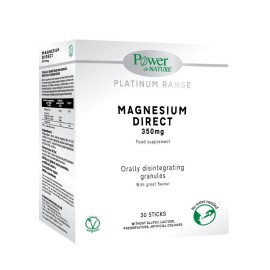 POWER OF NATURE Magnesium Direct 350mg, Μαγνήσιο & Βιταμίνη Β6 - 30φακελάκια